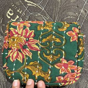 Green Color Printed Wallet