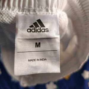 Adidas White Sports Shorts With Pockets