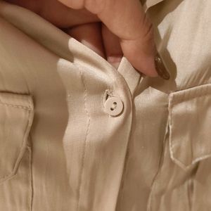 H&M Champagne Colour Satin Shirt