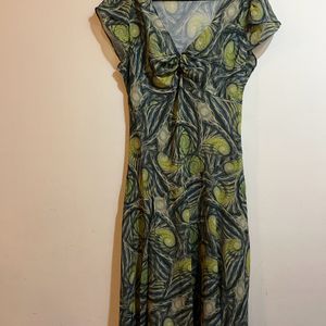 Abstract Asymmetrical Y2K Printed Dress