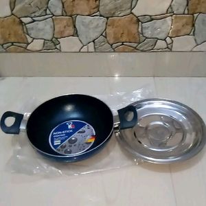 RENBERG BLUE ORCHID NONSTICK KADAI WITH LID