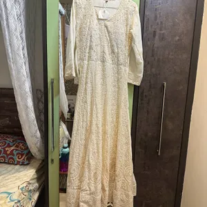 KTT Designer Embroidered Chikankari Anarkali