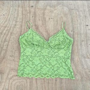 Y2K Green Cami Top