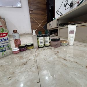 Empty Bottles Of Brand Skin Care Products