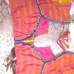 Kanjevaram Pattu Silk Saree With Blouse Stitched