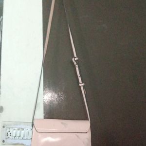 Pink Leather Sling bag