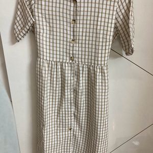 Madame Checked Collar Dress