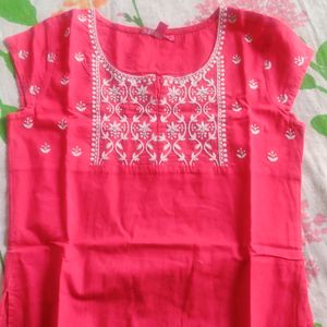 Knee Length Kurta For 6-7 Age Girls