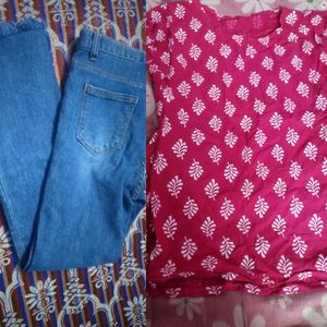 Short Kurti With Jeans