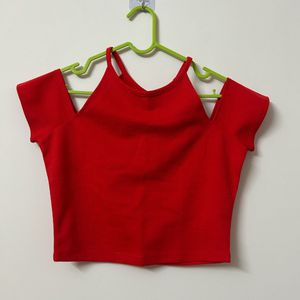 Red Crop Top