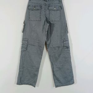 Grey Casual Cargo Pant (Women)