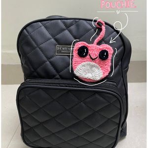 Crochet Earpods Case Pink Frog