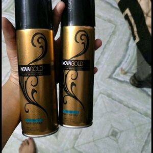 Nova Professional Gold Hair Spray New Sealed No Co