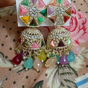 Multi Colour Earings