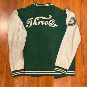 3QR Men's Vintage Varsity Jacket Casual Letter