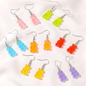 Gummy Bear Earrings 1 Pair  Choose Color