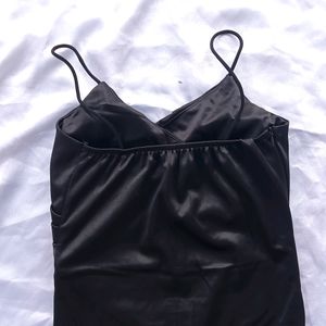 Cocktail Padded Satin Black Dress 🖤