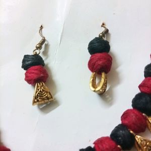 Golden Handicrafts Neckless with Earing Set