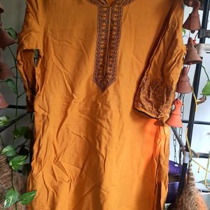 Rangmanch Brand  Yellow Printed Short Kurti