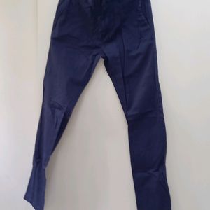 Derby Navy Blue Semi Formal Men's Trousers