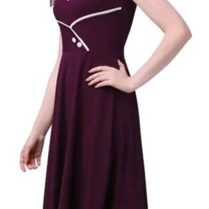 Women Party And Festival Wear Purple Gawn