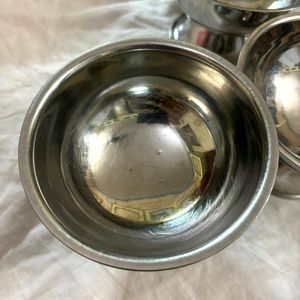 Steel Icecream Bowl Set Of 6