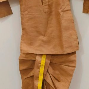 Tan Colour Kurta Pajama For Baby Boy