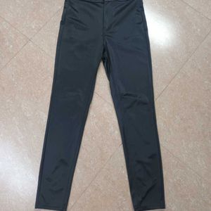 H&M Black Shiny Slippy Thick Beautiful Trouser