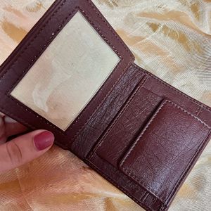 mini brown leather wallet