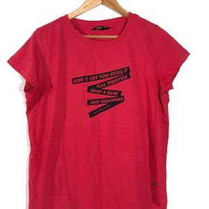 Casual Roadster Red T-shirt Womens