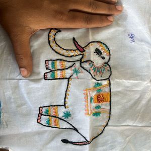 A Handmade Embroidered Elephant