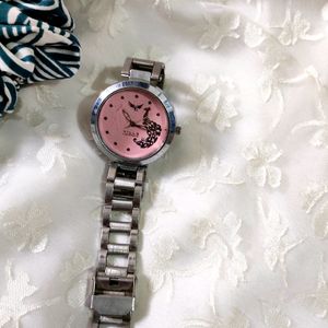 Vills Laurens Watch With Peacock Design Nude Pink