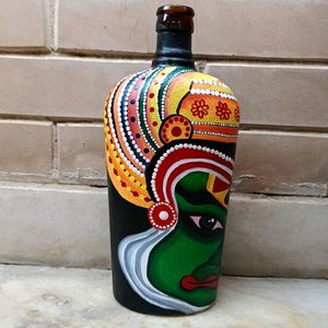 Handpainted Kathakali Bottle Art