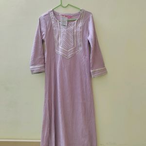 Pastel Pink Kurta For Work.