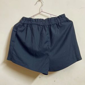 H&M Black Shorts With Front Tie& Stretchable Back