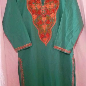 Green Emboridary Kurti