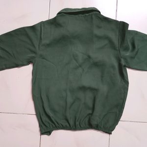 Hunter Green Color Casual Shirt