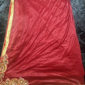 Reddish Maroon Saree