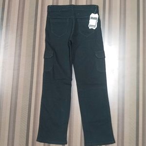 Q-54 Size 30 Cargo Straight Women Denim Jeans