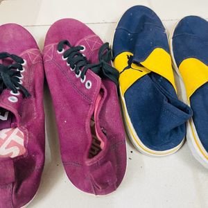 2 Pairs Pf Canvas Casual Shoes