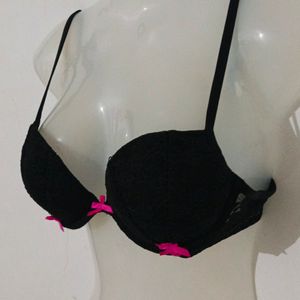 BLACK SEXY PADDED BRA