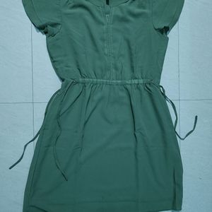 A-line Dress with Drawstring Waist