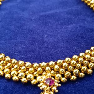 Gold Moti Necklace