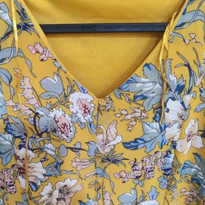 MAX FLORAL YELLOW 3/4 DRESS XXL AND XL