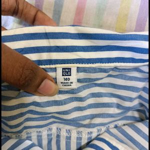 UNIQLO Blue Striped Dress