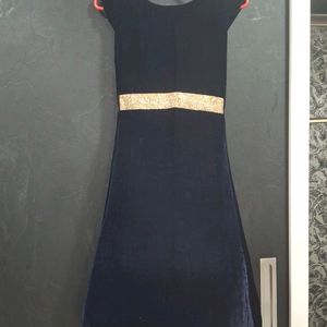 Velvet Ethic Gown With Bows On Back