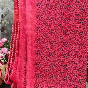 Beautiful Red Printed saree