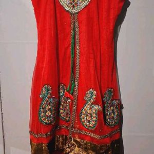 Designer Red Kurta