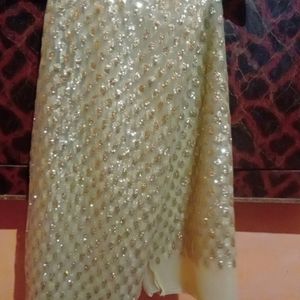 Beautiful Golden Lehenga With Heavy Worked