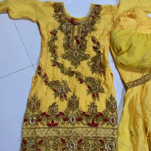 Heavy Bridal Suit With Garara And Dupatta